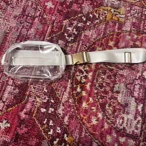 Fanny pack clear white adjustable